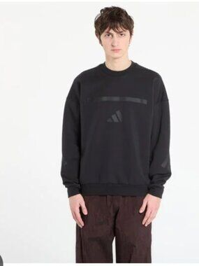 Men's Adidas Z.N.E. Crew sweatshirt - ALL Black - Large!